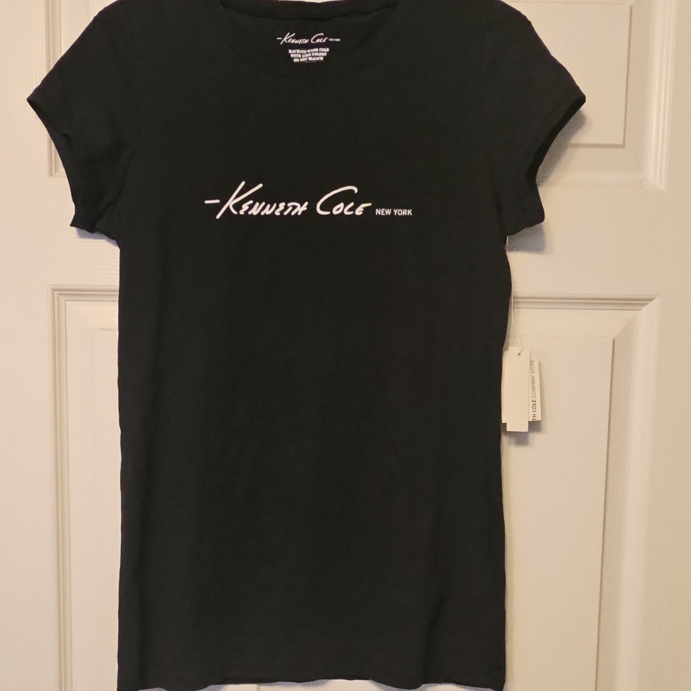 Kenneth Cole Women's Black Short Sleeve Tee